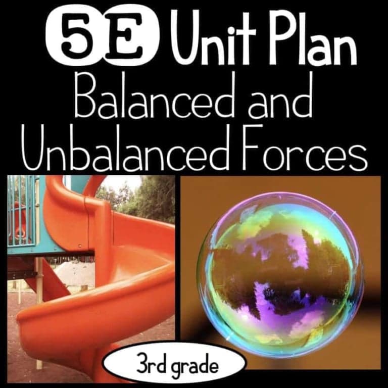 Elementary school Lesson Package | Balanced and Unbalanced Forces 5E Unit for Force and Motion Third Grade