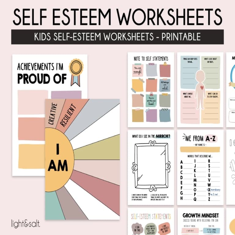Elementary school Worksheet | Self Esteem Worksheets for Kids and Teens