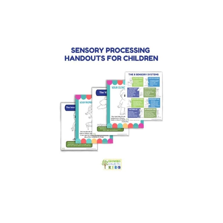 Elementary school Material | Sensory Processing Handouts for Kids