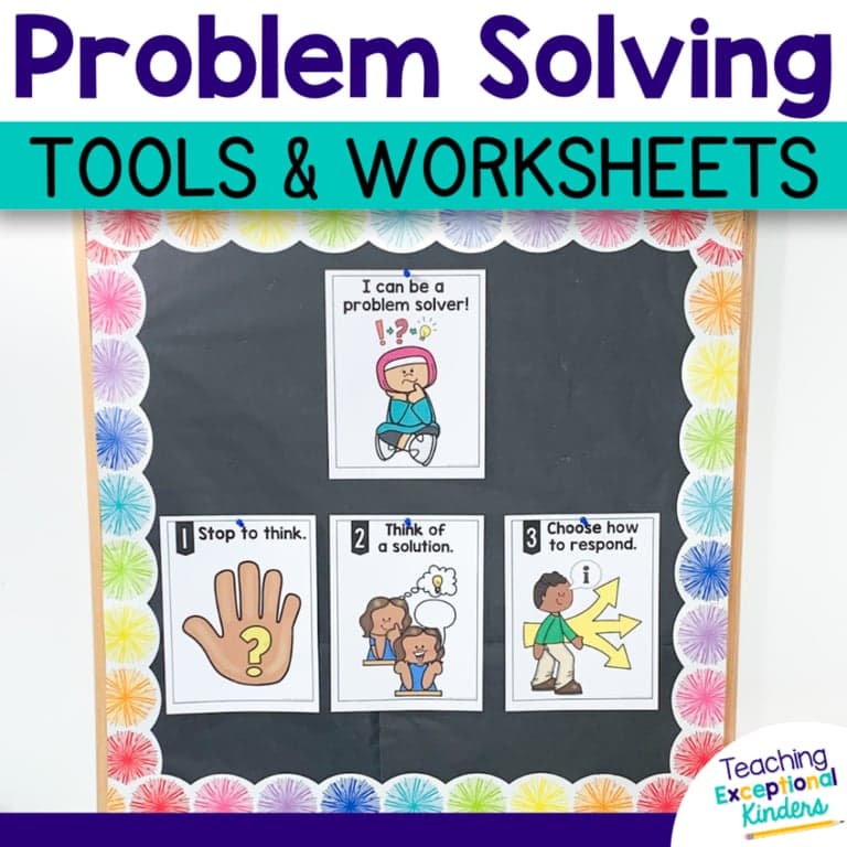 Elementary school Lesson Package | Problem Solving Tools and Worksheets for Kindergarten