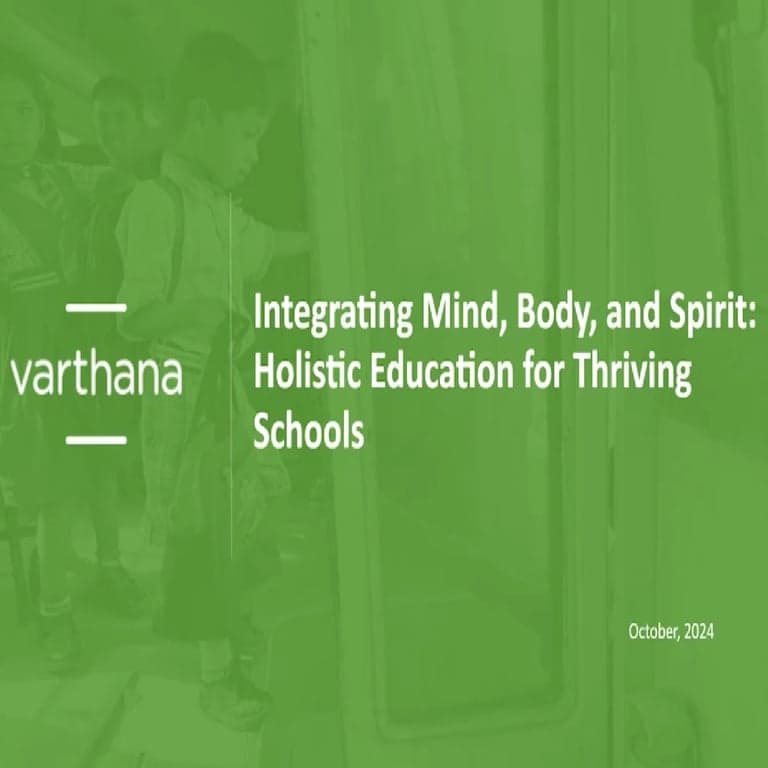 Elementary school Webinar | School Webinar: Integrating Mind, Body, and Spirit - Holistic Education