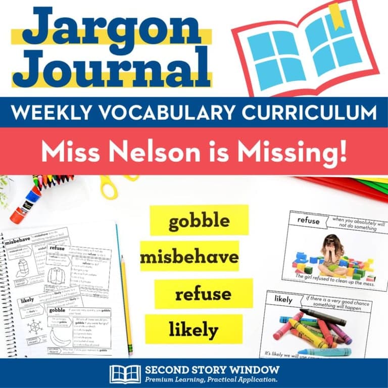 Elementary school Lesson Package | Miss Nelson is Missing! Read Aloud Lesson and Vocabulary