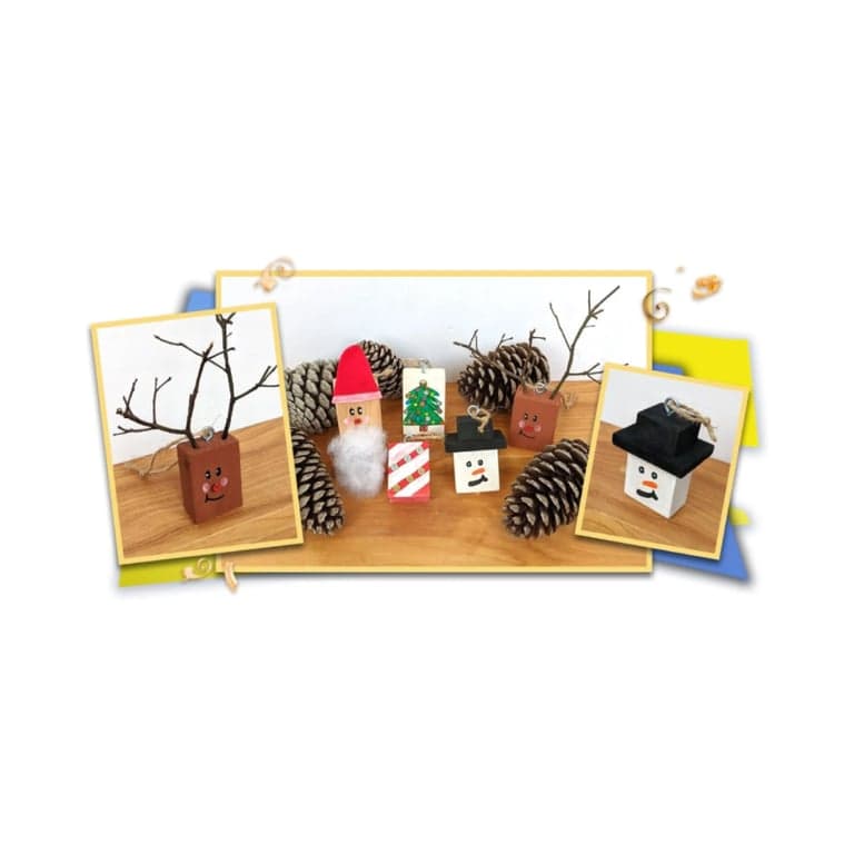 Elementary school Lesson Idea | Wooden Christmas Ornaments