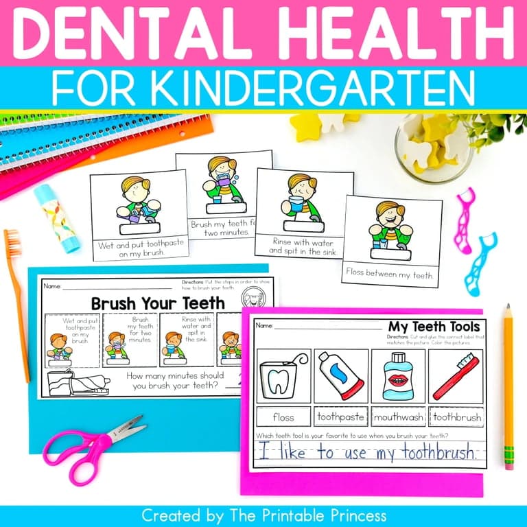 Elementary school Lesson Package | Dental Health Month Activities for Kindergarten Mini Unit