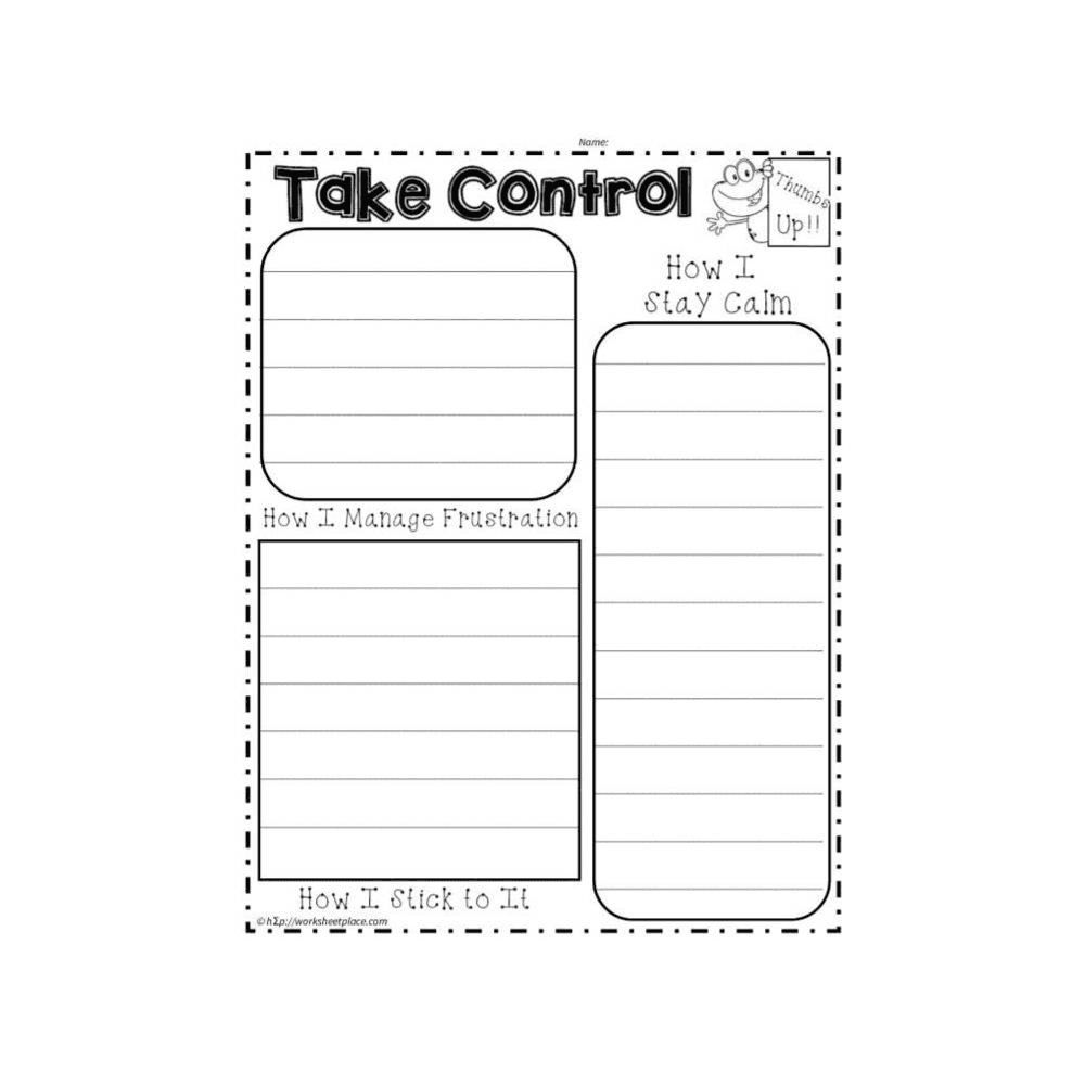 Elementary school Worksheet | Control Yourself
