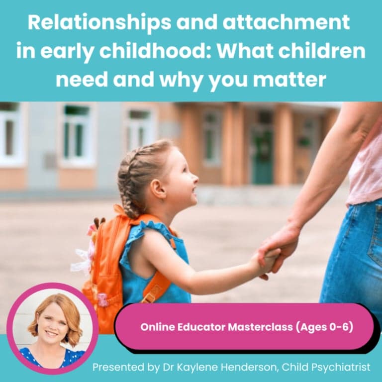 Elementary school Masterclass | Masterclass 1: Relationships and Attachment in Early Childhood
