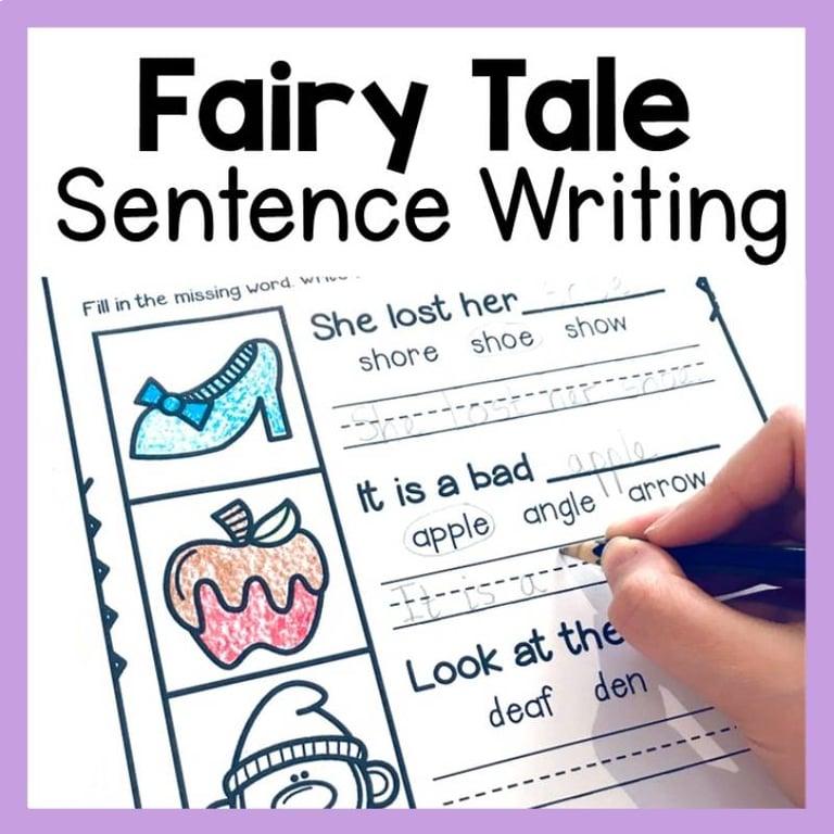 Elementary school Worksheet | Fairy Tale Sentence Writing