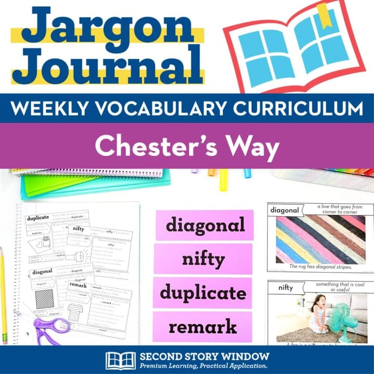 Elementary school Lesson Package | Chester’s Way Vocabulary