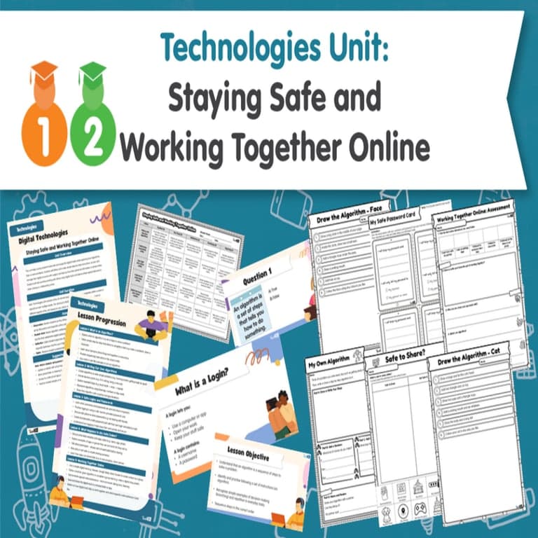 Elementary school Lesson Package | Technologies Unit: Staying Safe and Working Together Online