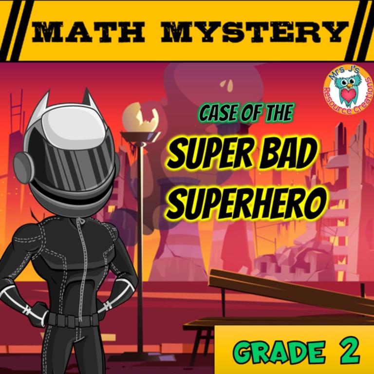 Elementary school Game | Free Math Mystery: Case of the Super Bad Superhero - 2nd Grade Edition