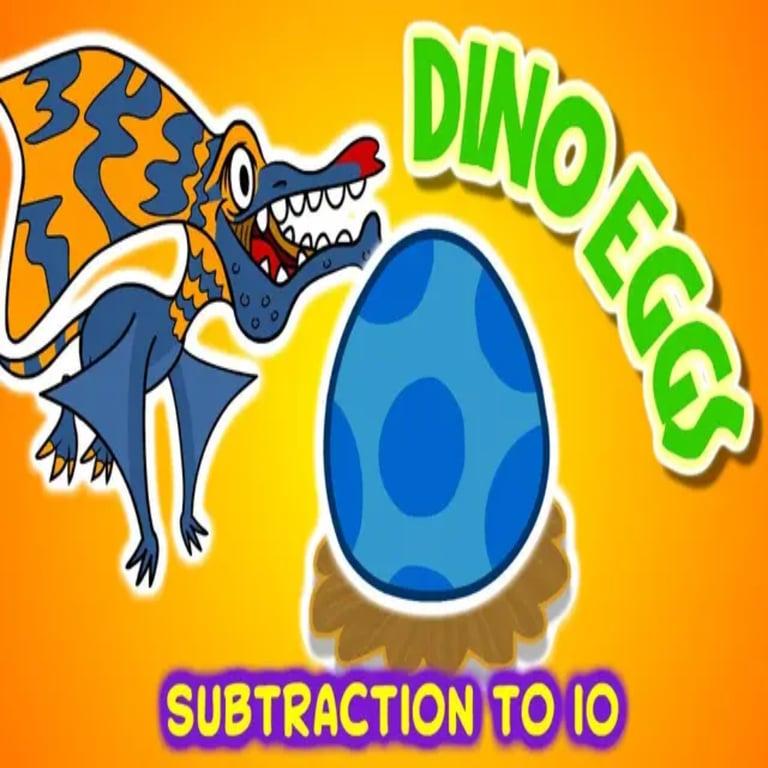 Elementary school Game | Dino Eggs - Subtraction to 10 Game