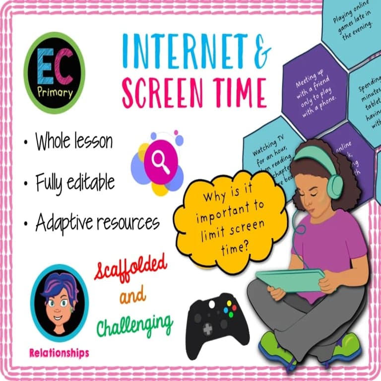 Elementary school Lesson Package | Year 4 - Screen Time - Limiting Our Time Online