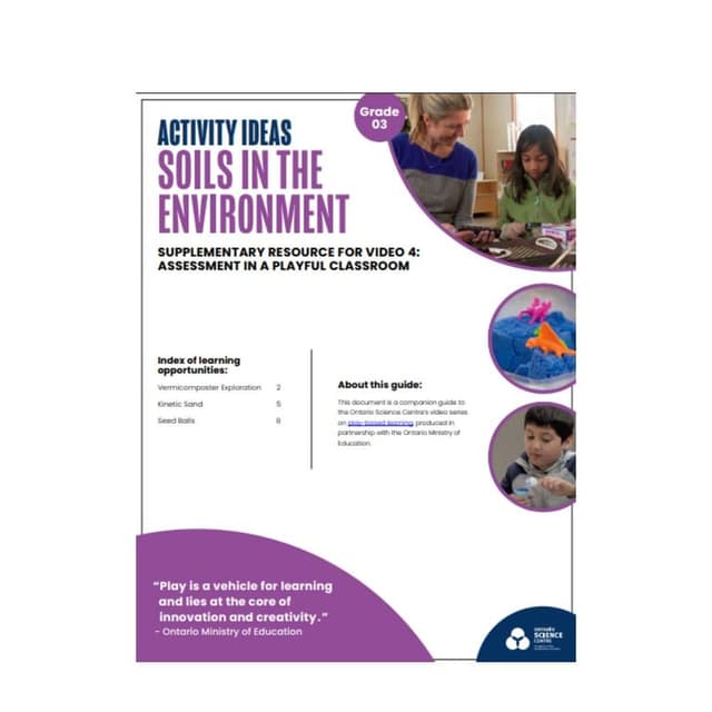 Elementary school Lesson Idea | Soils in the Environment