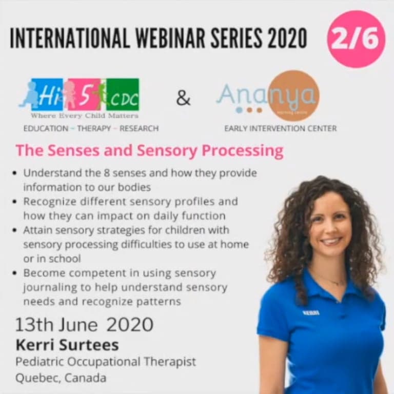 Elementary school Webinar | Senses and Sensory Processing Webinar - Kerri Surtee