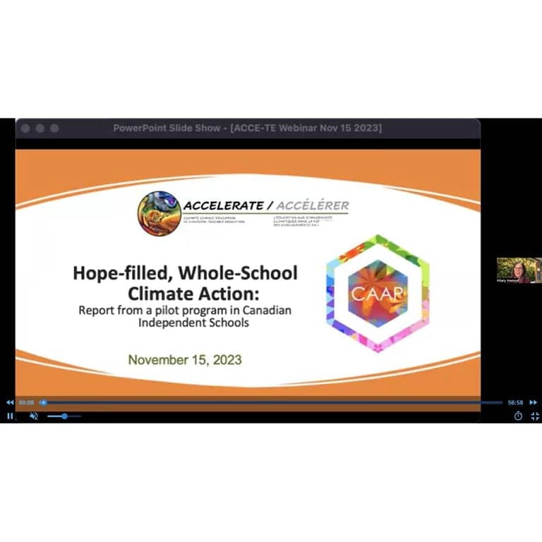 Elementary school Webinar | Hope-Filled, Whole-School Climate Action: Report from a Pilot Program in Canadian Independent Schools