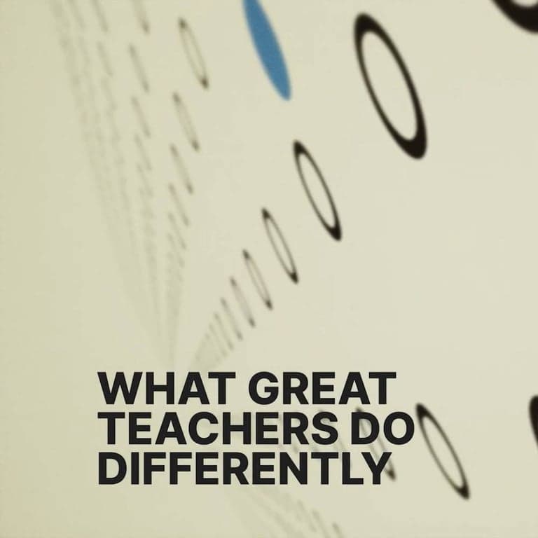 Elementary school Masterclass | What Great Teachers Do Differently