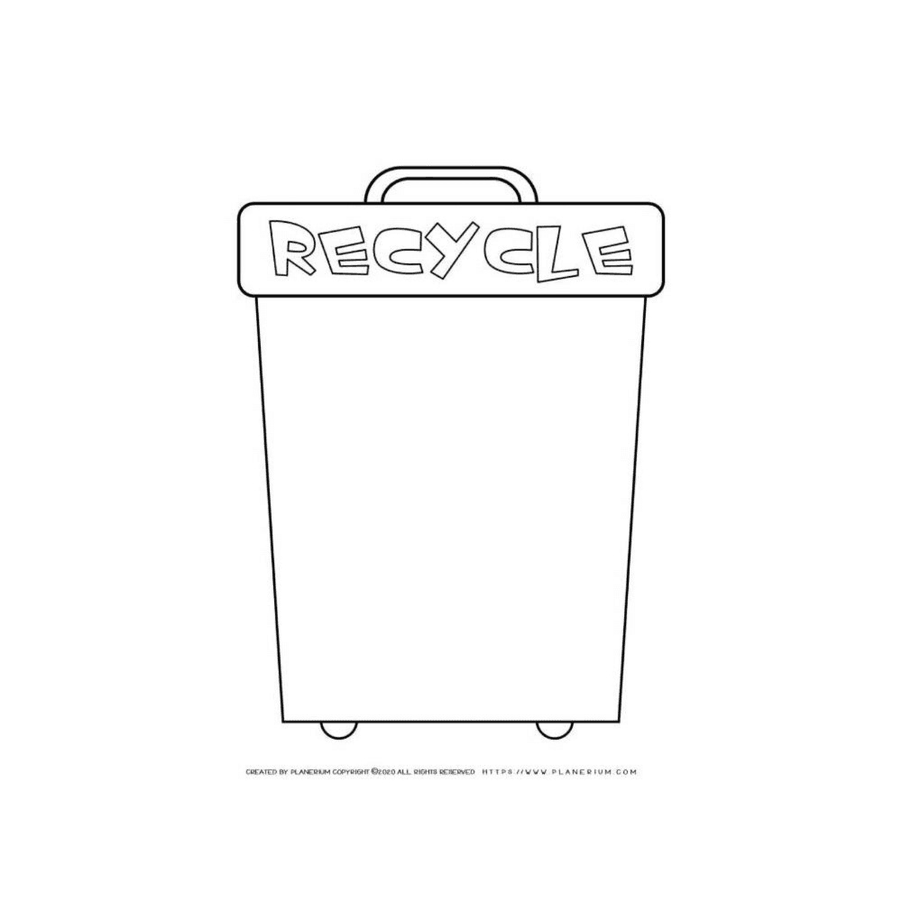 Elementary school Worksheet | Earth Day - Recycle Bin