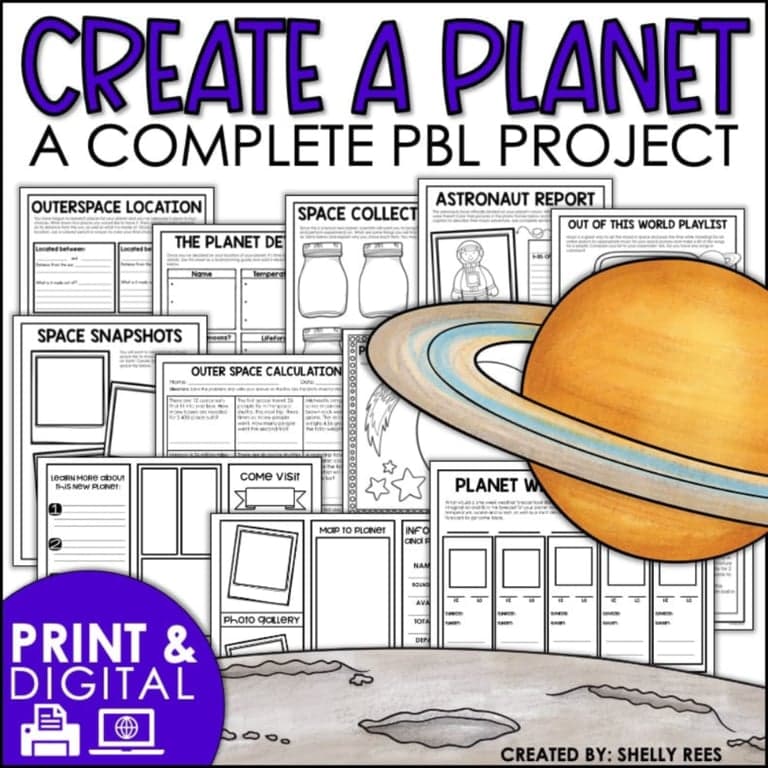 Elementary school Lesson Package | Create a Planet Project Based Learning PBL