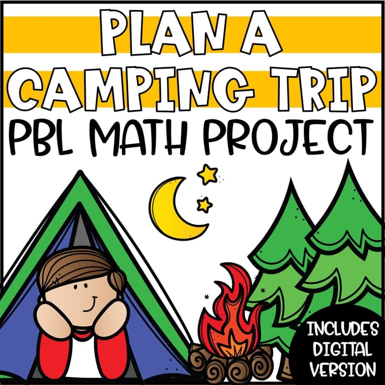 Elementary school Lesson Package | Plan a Camping Trip Math Project