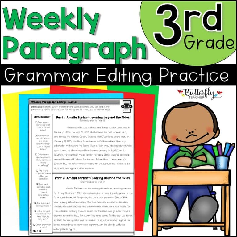 Elementary school Worksheet | Revising and Editing Fun Practice Grammar for 3rd Grade