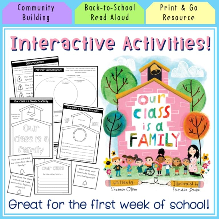 Elementary school Lesson Package | Our Class is a Family Activities