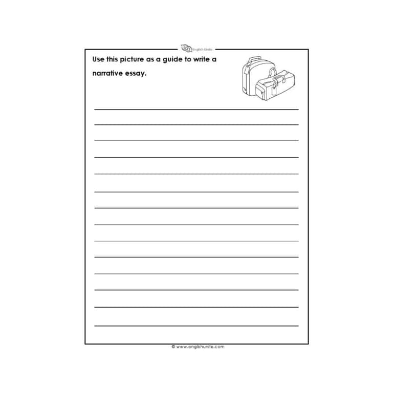 Elementary school Worksheet | Narrative Essay Writing Prompt 1