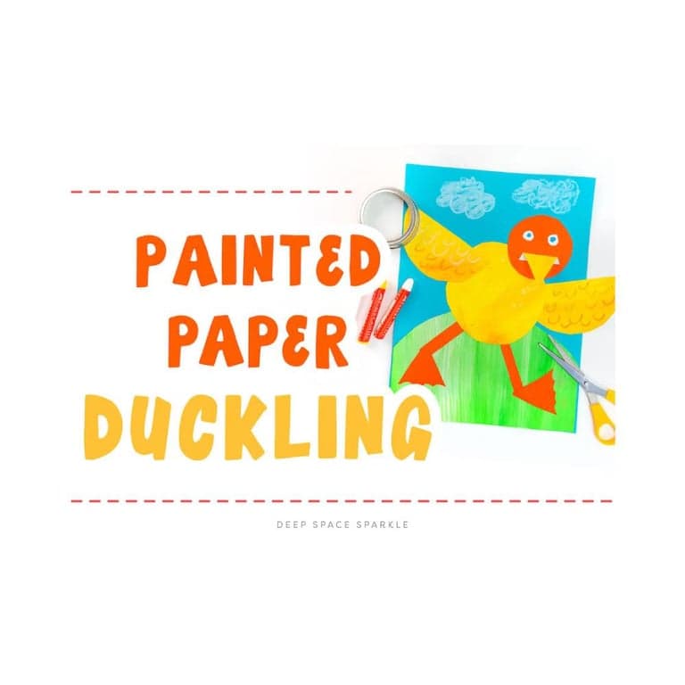 Elementary school Lesson Idea | Painted Paper Dancing Duckling