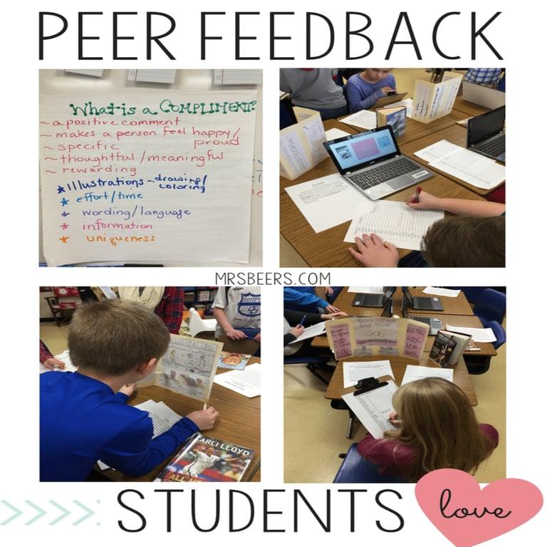 Elementary school Lesson Idea | Peer Feedback Ideas for the Classroom