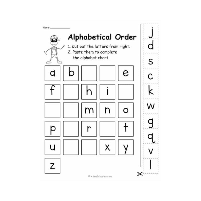 Elementary school Worksheet | Alphabetical Order