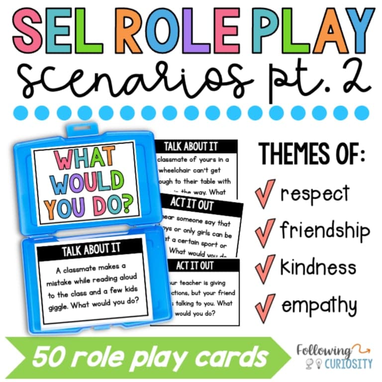 Elementary school Material | Role Play Social Scenario Card Set 2
