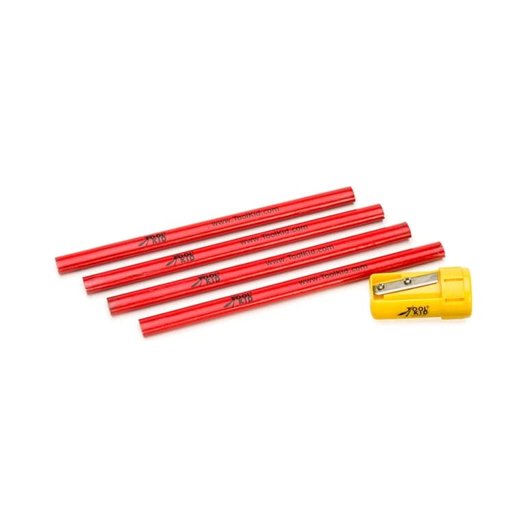 Elementary school Material | Carpenter's Pencil (4 Pieces) for Kids With Pencil Sharpener