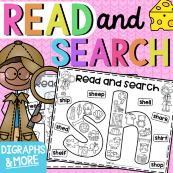 Elementary school Worksheet | Digraph Read and Search