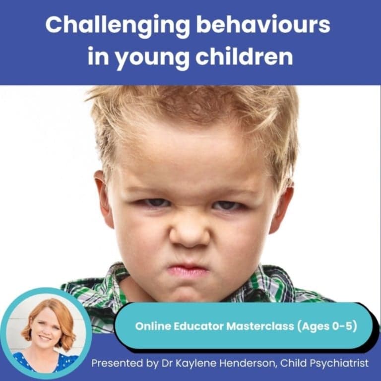Elementary school Masterclass | Masterclass 3: Challenging Behaviours in Young Children