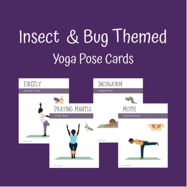 Elementary school Energizer | Insect & Bug Themed Yoga Pose Cards