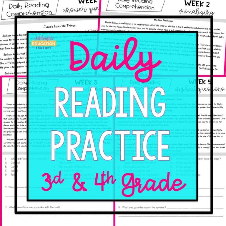 Elementary school Worksheet | Daily Reading Comprehension Practice - Set 1
