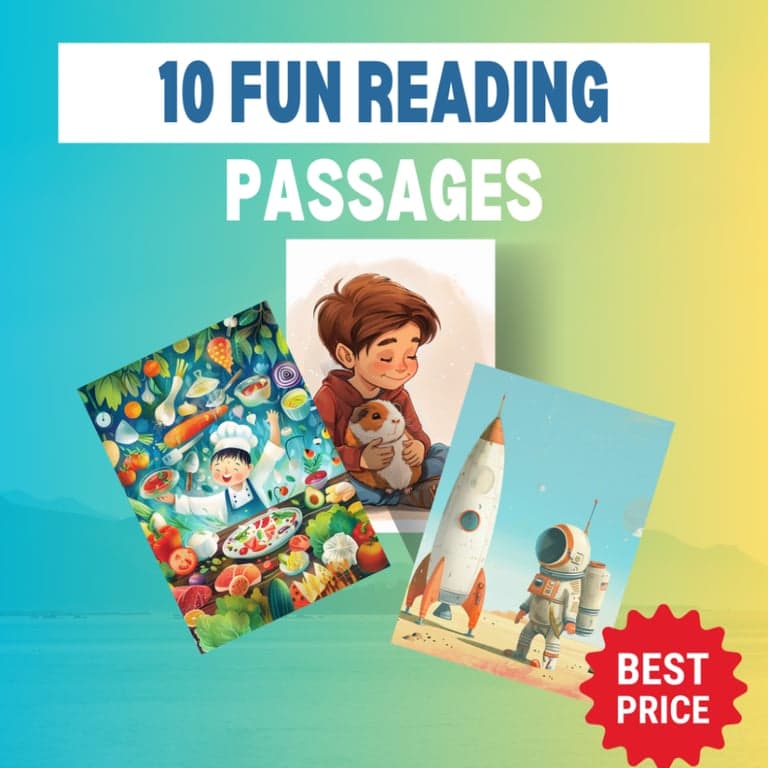 Elementary school Material | Lower Elementary Reading Passages Bundle – 10 Fun & Engaging Texts (Printable)