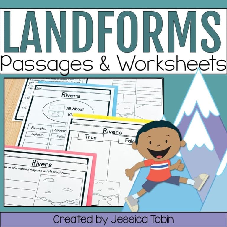 Elementary school Worksheet | Landforms