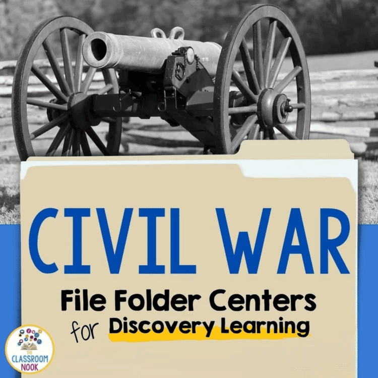 Elementary school Lesson Package | Social Studies File Folder Centers: Political Decisions of the Civil War