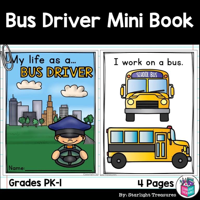 Elementary school Material | Bus Driver Mini Book for Early Readers - Careers and Community Helpers