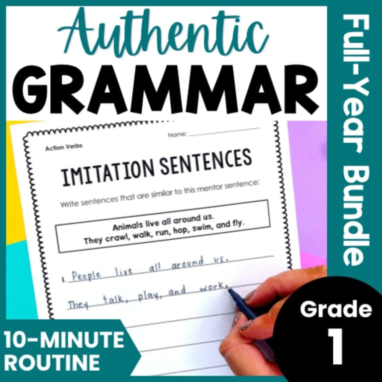 Elementary school Lesson Package | First Grade Grammar Curriculum – Authentic Grammar