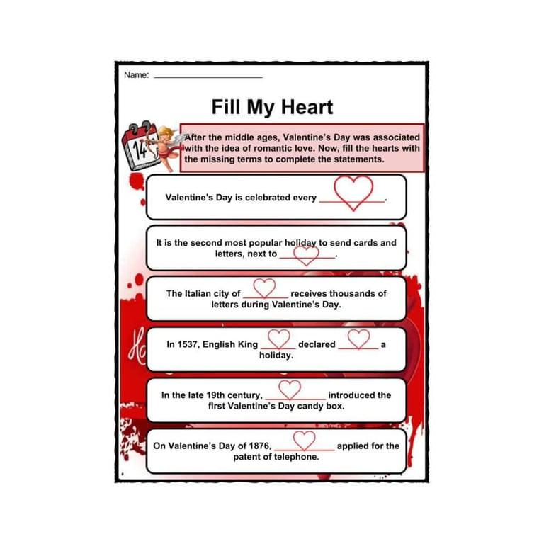 Elementary school Lesson Package | Valentine’s Day Facts and Worksheets