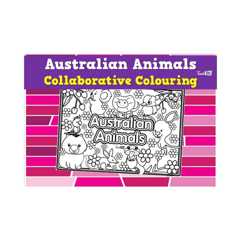 Elementary school Worksheet | Australian Animals Collaborative Colouring