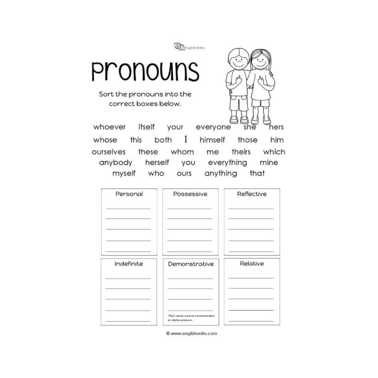 Elementary school Worksheet | Pronouns