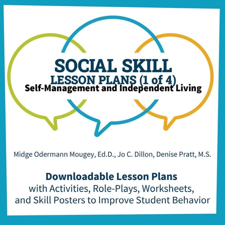 Elementary school Lesson Package | Social Skill Downloadable Lesson Plans: Self-Management and Independent Living (Set 1 of 4)
