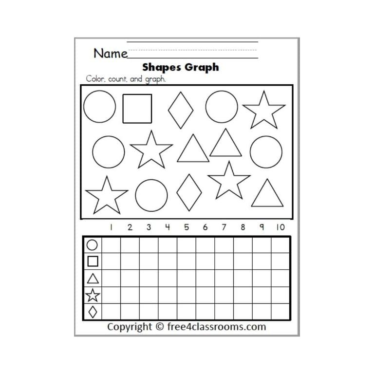 Elementary school Worksheet | 2D Shapes Graph