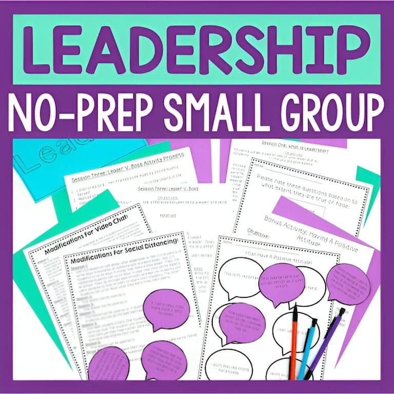 Elementary school Lesson Package | Leadership Small Group Plan For Kids
