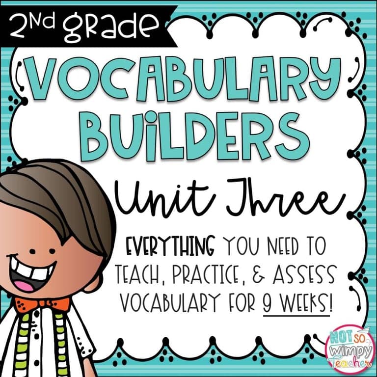 Elementary school Lesson Package | Second Grade Vocabulary Word Builders Unit 3