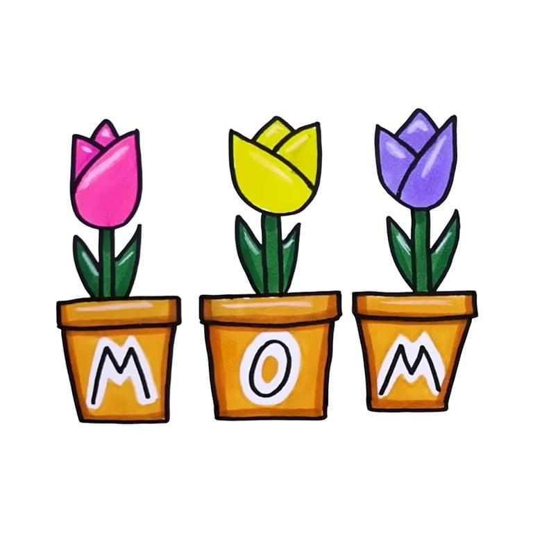 Elementary school Video | How to Draw Mother’s Day Flower Pots