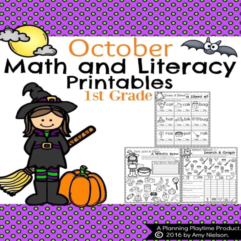 Elementary school Worksheet | October First Grade Worksheets
