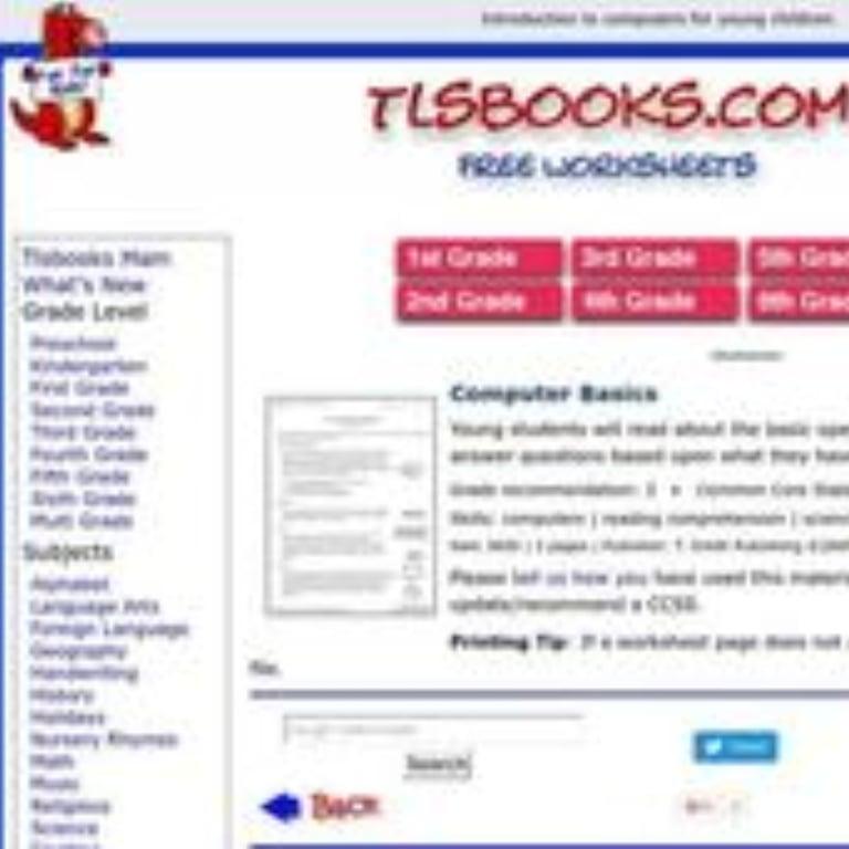 Elementary school Worksheet | Computer Basics for Kids Worksheet